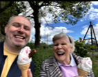 Anthony and Margaret enjoying an ice cream together